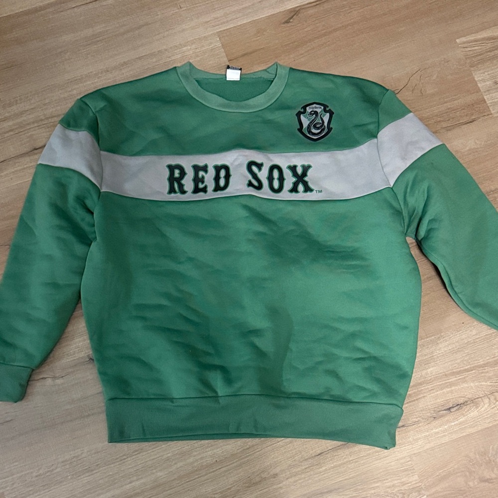 Warner Bros. Green Red Sox Crewneck Sweater